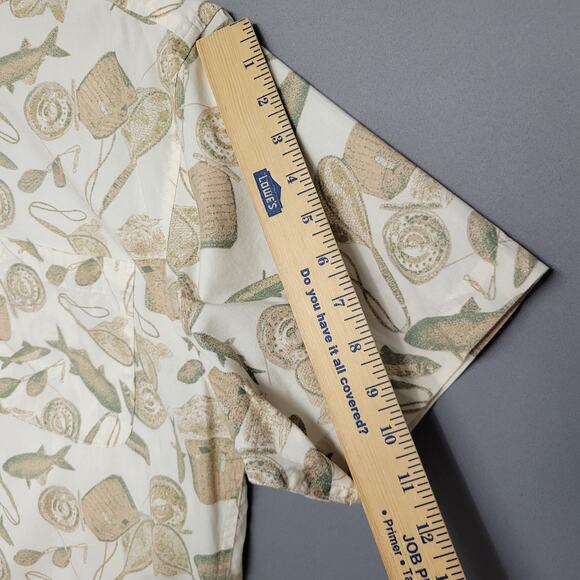 Salmon River Traders Shirt Mens Large Fishing Print Button Up Outdoors Casual - Picture 8 of 10